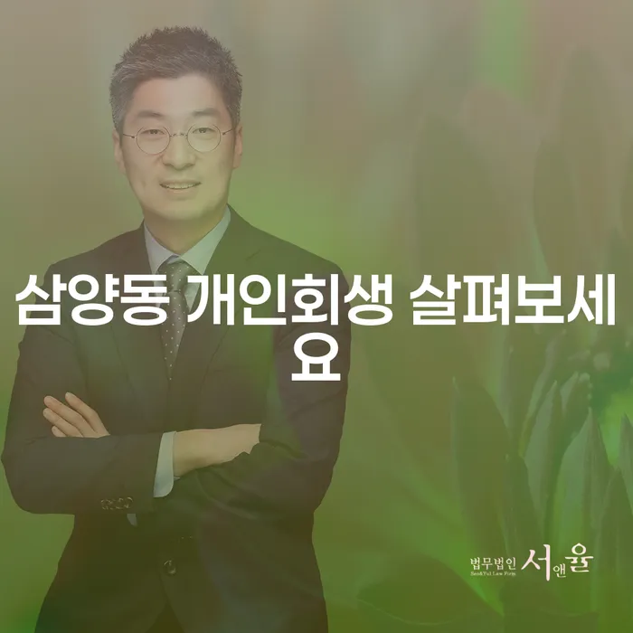 삼양동 개인회생 살펴보세요