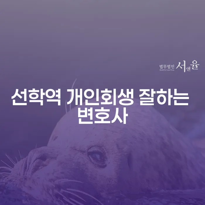 선학역 개인회생 잘하는 변호사