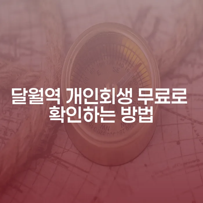 달월역 개인회생 무료로 확인하는 방법
