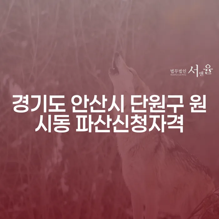 경기도 안산시 단원구 원시동에서 파산 신청이 가능한 조건은 무엇일까요?
