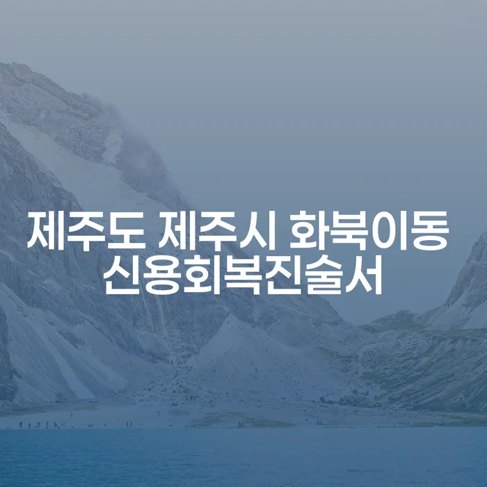 제주도 제주시 화북이동 신용회복진술서 작성, 어떻게 준비해야 할까요?